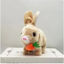 Genel Tedarik Sevimli ve Zıplayan Tavşan 15 cm Kahverengi Peluş Oyuncak  Çocuklar İçin Eğlenceli Karakter