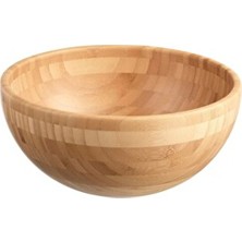 IKEA Quick Bambu Servis Kasesi Çap 28 cm Sofra Salata Sunum Kasesi Ahşap Kase Hacim 4.5 Litre