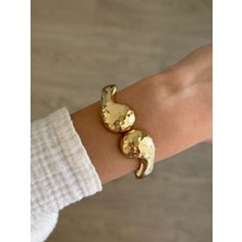 İrem Yıldız Çelik Dokulu Damla Model Kelepçe