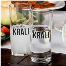 Aesco Babaların Kralı Tasarımlı Babalar Günü Hediyesi Rakı Kadehi Seti