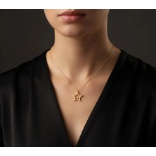 G&A Jewels Pırlantalı Yıldız 14K Altın Kolye
