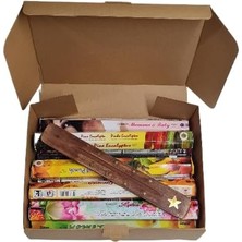 Aesco Meditasyon Tütsü Seti – 10 Kutu 200 Adet Box, Karışık Doğal Uzun Süre Kalıcı Koku, El Yapımı Aromaterapi Tütsü, Kömürsüz, Kimyasız