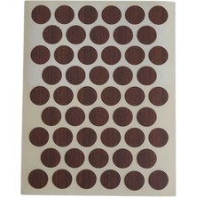 mobilyap Yapışkanlı Yapıştırma Vida Tapası Tıpası Maun Vida Kapatıcı Kapağı 50 Adet (1 Sayfa)