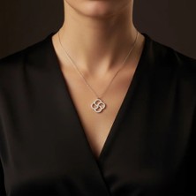 G&A Jewels Pırlantalı 4 Yapraklı Yonca 14K Altın Kolye