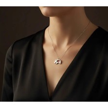 G&A Jewels 14K Altın 0.01CT Pırlantalı Fil Kolye