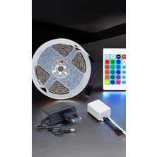 Astraltech 5 Metre Şerit LED Rgb Işıklı Kumandalı Güç Adaptörü Her Ortama Uygun