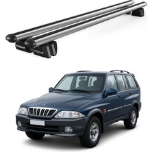 Today Auto Pençe Ssangyong Musso (1996-2005) Uyumlu Gri Ara Atkı 135CM Port Bagaj Tavan Barı