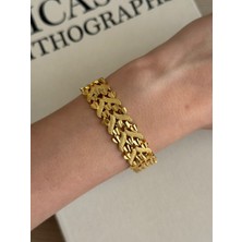 İrem Yıldız 22 Ayar Altın Kaplama Kuyumcu Model Bileklik