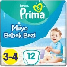 Prima Mayo Bebek Bezi 3 Beden 12 Adet Midi Tekli Paket