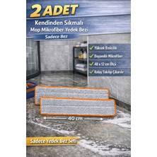 2 Adet - Kendinden Sıkmalı Mop Mikrofiber Yedek Bezi - Sadece Bez