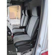 Akıncı Mercedes Sprinter 2009. 2013 Arası 2+1 3 Kişilik Gri Taytüyü Siyah Deri Karışımı Gri Ip Uyumlu