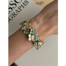 İrem Yıldız Çelik Desenli Esnek Bileklik