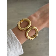 İrem Yıldız Çelik Yaylı Gold Kelepçe