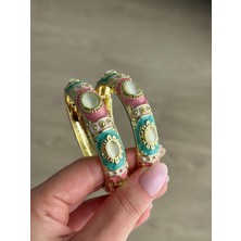 İrem Yıldız Çelik Doğal Taşlı Kelepçe