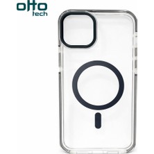 Otto Tech iPhone 14PRO Clear Magsafe Kılıf Şeffaf-Gri