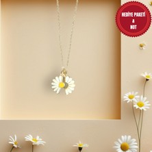 Muun Store Parçalı Papatya Kolye – Sevgililer Günü Hediyesi, Zarif ve Şık Takı, Şans Kolyesi