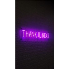 Thank U Next Neon Işıklı Şeffaflı Pleksi