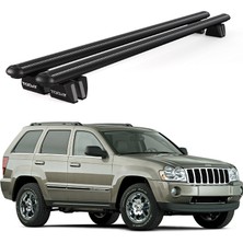 Today Auto Pençe Jeep Grand Cherokee Limited (2005-2010) Uyumlu Siyah Ara Atkı 135CM Port Bagaj Tavan Barı