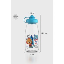 Renga Ufo Kids Surfing Desen 250 ml Cam Şişe 182030 Turkuaz