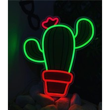 Neon LED Işık Palmiye Gece Lambası