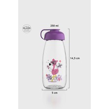 Renga Milky Kids Desenli 250 ml Cam Şişe 182056 Mor