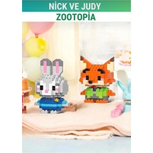  judy ve nick ıkili set mini yapı oyuncakları.