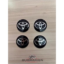 OEM Toyota Alüminyum Jant Göbeği Arma Yapıştırma Sticker 55-56 mm