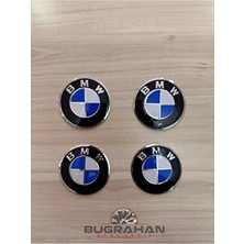 OEM Bmw Alüminyum Jant Göbeği Sticker 56 mm Çok Renkli Şık Görünümlü Yapıştırma Arma