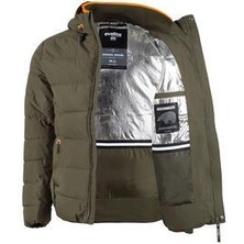 Evolite Vertex Kapüşonlu Erkek Outdoor Mont XL Uzun Kol Düz Yeşil Parka