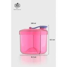 Renga Doli 290 ml 3 Bölmeli Pp Toz Mama Kabı 221004 Pembe
