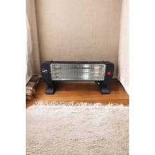 Alaturka Elektrikli Isıtıcı ve Soba Siyah Renkli Güvenli Kullanım İçin Termostatlı Tasarım