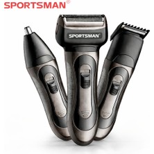 farissu Professional 3\'ü 1 Arada Erkek Bakım Seti - Şarjlı Saç Sakal Tıraş Makinesi ve Burun Kılı Temizleme Kiti