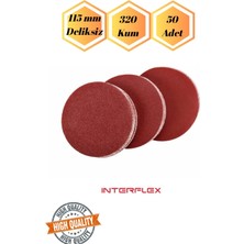 mobilyap Interflex 50 Adet 320 Kum Deliksiz 115 mm Cırt Zımpara Kağıdı El Zımparaları Avuç Içi Spiral Taşlama