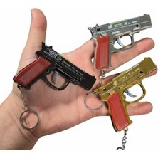 LRS Store Mini Tabanca Figürlü Anahtarlıklı - Kırmızı Lazer + LED El Feneri Özellikli Hediyelik Silah