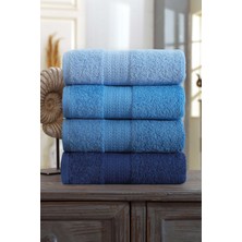 Elart Rainbow Havlu Seti Pamuklu 4 Adet (50X90 Cm) Mavi