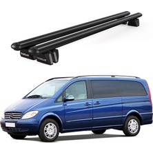 Today Auto Pençe Mercedes-Benz Viano (W639) (2003-2014) Uyumlu Siyah Ara Atkı 135CM Port Bagaj Tavan Barı