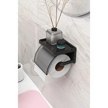 Mutfak Köşesi Yapışkanlı Kapaklı Tuvalet Kağıdı Askısı Banyo Tuvalet Kağıtlığı Aparatı Peçetelik Organizer Plastik