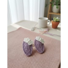 Veyla Style El Yapımı Kız Bebek ve Çocuk Örgü Çıtçıt Toka 2'li