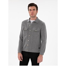 Cacharel Erkek Gri Regular Fit Triko Hırka 50291621-VR024