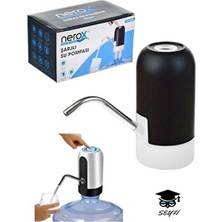 Nerox Şarjlı Damacana Su Pompası Modern Siyah ve Beyaz Renkli Kullanım Kolaylığı