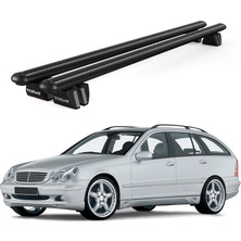 Today Auto Pençe Mercedes-Benz C Series (S203) (2000-2007) Uyumlu Siyah Ara Atkı 135CM Port Bagaj Tavan Barı