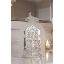 Ramazan Temalı 4'lü Zikir Kufi Akrilik Dekor Seti, Islami Ev ve Ofis Süsleri