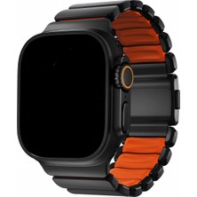 Dexmon Apple Watch 11 10 9 8 7 6 Ultra Se Uyumlu 42 44 45 46 49MM Titanyum Çelik Çift Renkli Kordon