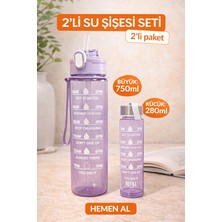 Kavi Entegre Plastik 750ML ve 280ML Suluk, Çocuklar, Sporcular ve Günlük Kullanıma Uygun, Bpa Içermez.