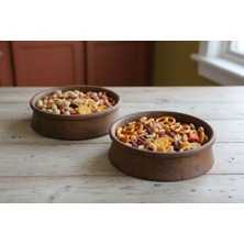 Wood Askania Doğal Ceviz / Çerezlik ve Sunum Tabak Seti (Iı'li)