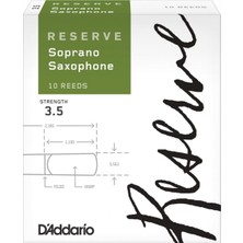 D'addario DIR1035 Reserve Soprano Saksafon Kamışı No: 3.5 (Profesyonel) - 10'lu Paket | Ileri Seviye Performans ve Güçlü Ses Projeksiyonu