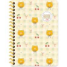 Keskin Color Keskin A6 Çizgili Karton Kapak Kawaii Defter - Ayıcık
