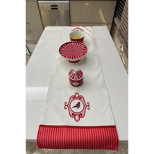 Aymira Home 40X140CM Dokuma Leke Tutmaz Baskılı Tay Tüyü Kumaş Masa Örtüsü Dekoratif Runner Yıkanabilir