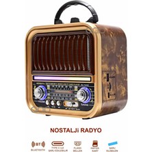 Teknohane Nostalji Radyo Bluetooth Hoparlör Rgb Işıklı Yüksek Ses Gücü LED Işıklı Çift Hoparlör 10 Watt