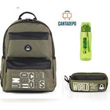 United Colors Of Benetton Çantadepo Benetton Travel World Ilkokul Çanta Seti( Ortaokul Çanta Çift Gözlü Kalemlik 700 ml Suluk